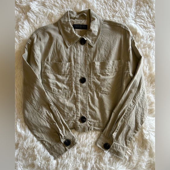 Zara Jackets & Blazers - Zara | Lightweight Beige Utility Jacket